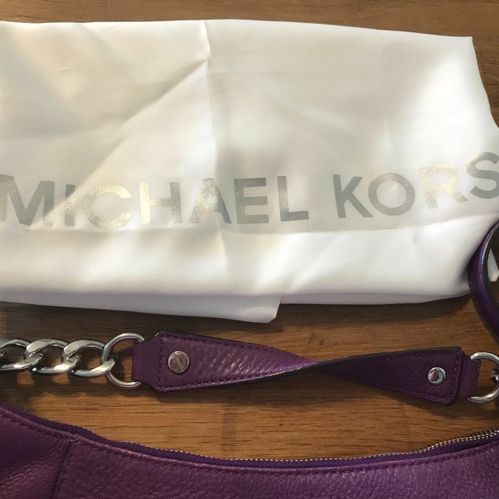 Michael Kors Purple Leather Shoulder Bag - Picture 7 of 7